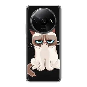 Чехол с принтом для Xiaomi Redmi A3x (AlphaPrint) Модные коты (Грустный кот)