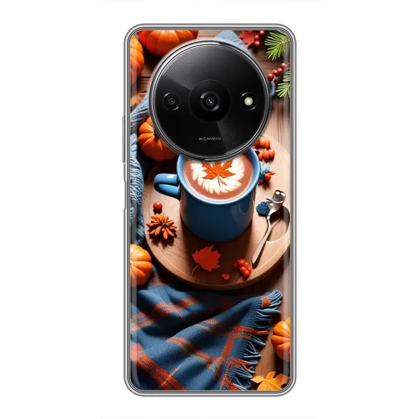 Чохол з принтом «Кава і гарбузики» для Xiaomi Redmi A3x