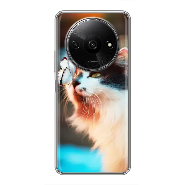 Чехол с принтом «Котик с бабочкой» для Xiaomi Redmi A3x