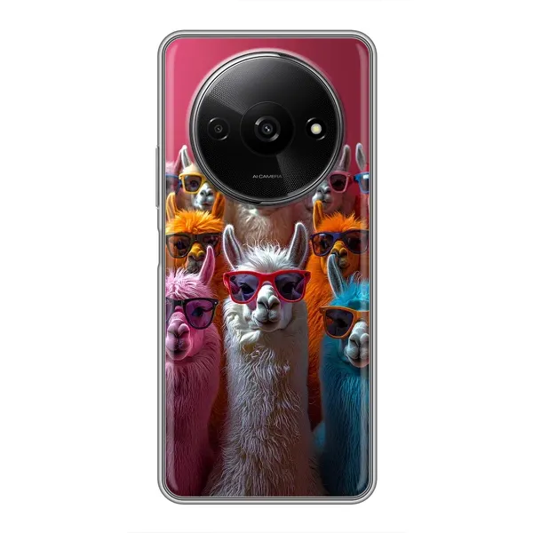 Чехол с принтом «Ламы в очках» для Xiaomi Redmi A3x
