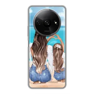 Чехол с печатью для Xiaomi Redmi A3x - (Мама с ребенком) (AlphaPrint) (Мама с доченькой)
