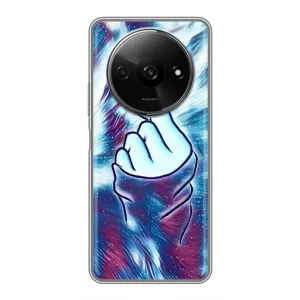 Чехол с принтом для Xiaomi Redmi A3x (AlphaPrint - Знак сердечка) (Радужное сердце)