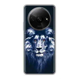 Чохол з картинкою ЛЕВ для Xiaomi Redmi A3x (VPrint) (Синій Лев)