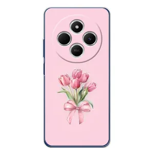 Чехол с розовым рисунком для Xiaomi Redmi A4 5G (Букет цветов)