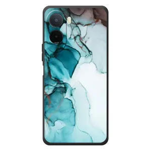 Чохол для шыаомі Redmi A7 Про  - з принтом (Дизайнерські) (AlphaPrint) (Бірюзовий мрамор)