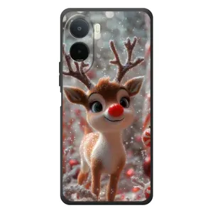 Яскравий чохол для Xiaomi Redmi A7 Pro з Зимові Оленята (Олень з носом)