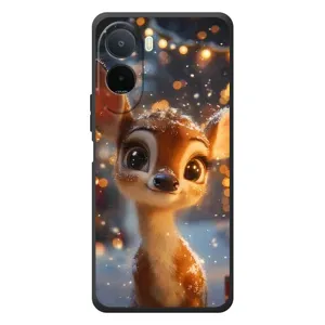 Яскравий чохол для Xiaomi Redmi A7 Pro з Зимові Оленята (Оленятко серед гірлянд)