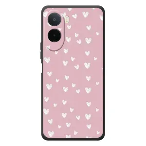 Чохол з розовим принтом для Xiaomi Redmi A7 Pro (Сердечки на рожевому)