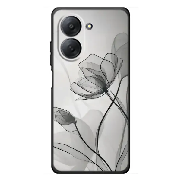 Чехол с принтом «Черные цветы» для Xiaomi Redmi A7