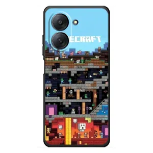 Чехол Майнкрафт на Xiaomi Redmi A7 (AlphaPrint) Minecraft (фон Minecraft)