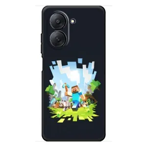 Чехол Майнкрафт на Xiaomi Redmi A7 (AlphaPrint) Minecraft (персонажи Minecraft)