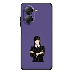 Чехлы Венсдей на Xiaomi Redmi A7 Уэнсдей (AlphaPrint) (Уэнздей в черном)