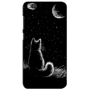 Чохол з принтом для Xiaomi Redmi Go (AlphaPrint) Модні коти (Котик і місяць)