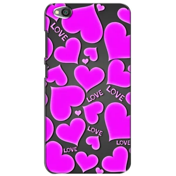Чохол з принтом «Pink hearts» для Xiaomi Redmi Go Чохол з принтом «Pink hearts» для Xiaomi Redmi Go
