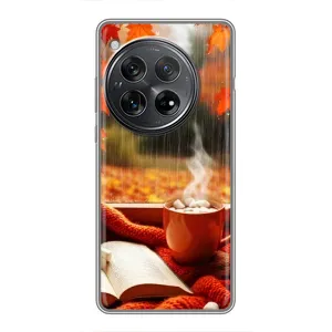 Чехол с уникальным дизайном «Осень с кофе» для Xiaomi Redmi K80 Pro (Кофе и дождь)