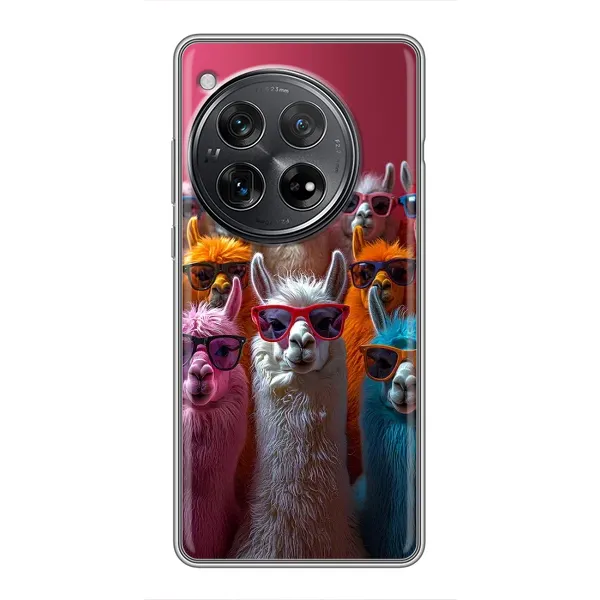 Чехол с принтом «Ламы в очках» для Xiaomi Redmi K80 Pro