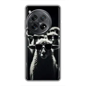Чохол з принтом стильні тварини для Шіаомі Редмі K80 Pro (Овечка в окулярах)