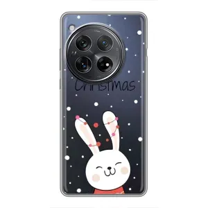 Зимні Чохли для Шіаомі Редмі K80 Pro - прозорий фон (Різдвяний заєць)