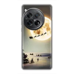 Новогодние, Праздничные Чехлы для Xiaomi Redmi K80 Pro - 2024 год (Санта на луне)