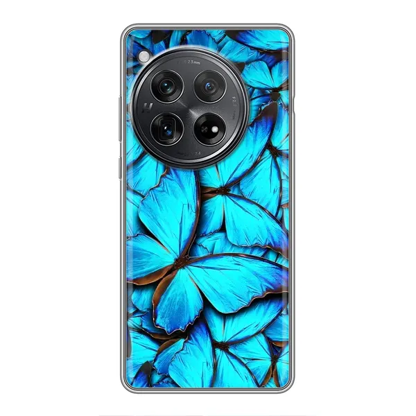 Чехол с принтом «Синие бабочки» для Xiaomi Redmi K80 Pro