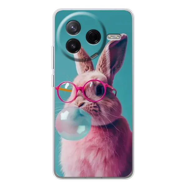Чохол з принтом «Кролик в окулярах» для Xiaomi Redmi K80 Ultra