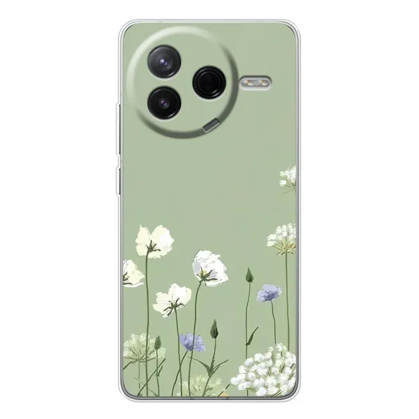Чохол з принтом «Квіти на зеленому» для Xiaomi Redmi K80 Ultra Чохол з принтом «Квіти на зеленому» для Xiaomi Redmi K80 Ultra