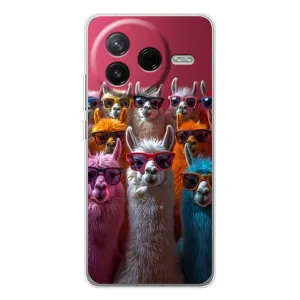 Чохол з принтом «Лами в окулярах» для Xiaomi Redmi K80 Ultra