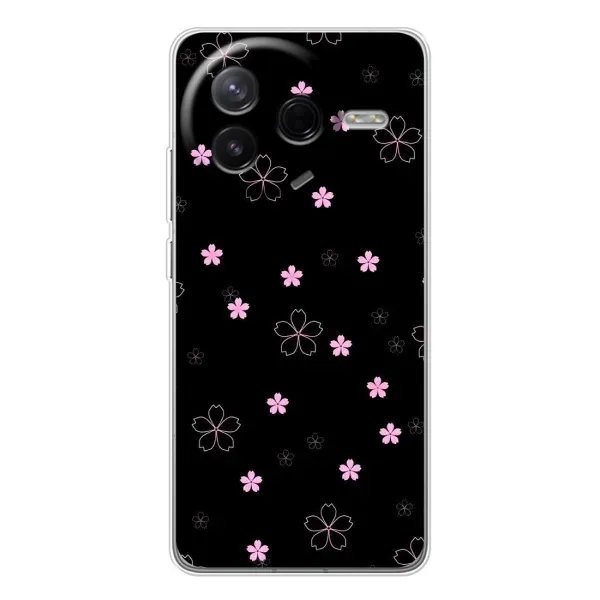 Чехол с принтом «Розовые цветы на черном» для Xiaomi Redmi K80 Ultra Чехол с принтом «Розовые цветы на черном» для Xiaomi Redmi K80 Ultra
