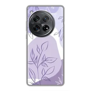 Силконовий чохол з принтом в квітах на Xiaomi Redmi K80 (Фіолетове листя абстракція)