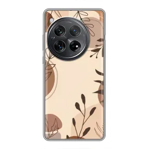 Чохол з квітковим принтом на xaomi редмі к80 (Коричневі квіти)
