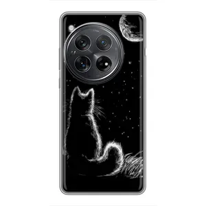 Чехол с принтом для Xiaomi Redmi K80 (AlphaPrint) Модные коты (Котик и луна)
