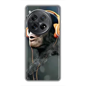 Чехол с Обезьянами Xiaomi Redmi K80 - (AlphaPrint) (В наушниках)