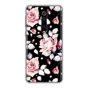 Чохли з квітами для Xiaomi Mi 9T Pro (VPrint) (Квіти на чорному)