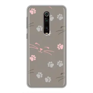 Чехол с рисунком кот на Xiaomi Mi 9T Pro (Лапы и усы)