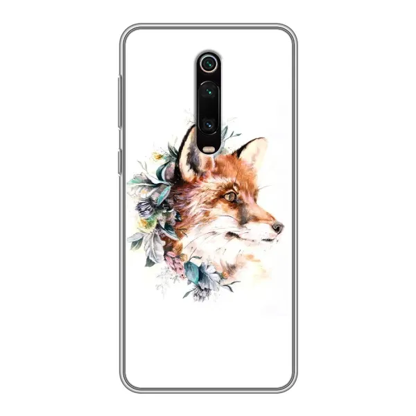 Чехол с принтом «Лисичка в цветочках» для Xiaomi Mi 9T Pro