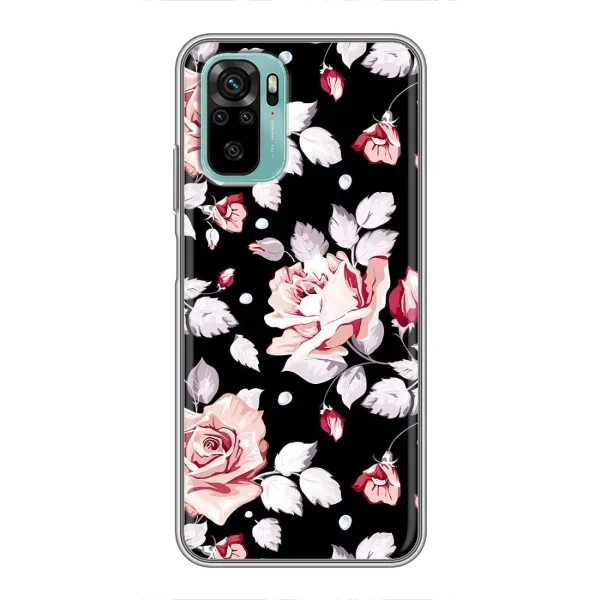 Чехол с принтом «Цветочки на черном» для Xiaomi Redmi Note 10 5G