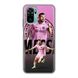 Чехлы для Сяоми Редми Ноут 10 5G - Лео Месси Маями (Messi Miami)