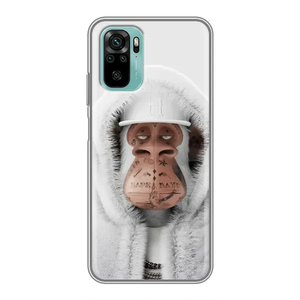 Чехол с принтом «обезьяна NFT в тату» для Xiaomi Redmi Note 10 5G