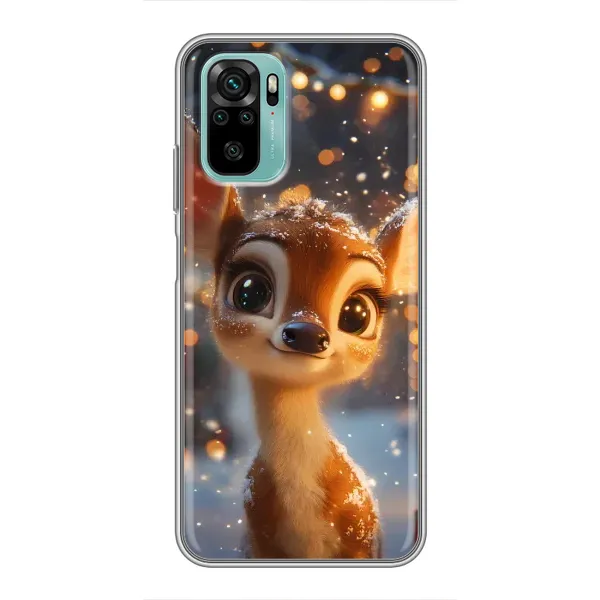 Чохол з принтом «Оленятко серед гірлянд» для Xiaomi Redmi Note 10 5G Чохол з принтом «Оленятко серед гірлянд» для Xiaomi Redmi Note 10 5G