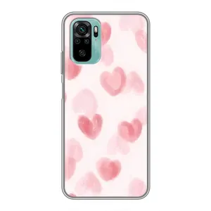 Чохол з розовим принтом для Xiaomi Redmi Note 10 5G (Рожеві сердечки)