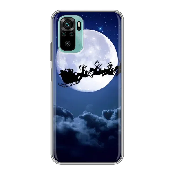 Чехол с принтом «Санта - луна» для Xiaomi Redmi Note 10 5G Чехол с принтом «Санта - луна» для Xiaomi Redmi Note 10 5G