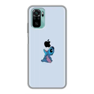 Чохол з принтом Стіч на Xiaomi Redmi Note 10 5G (Stitch apple)