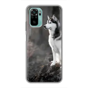 Чехол с Хаски для Xiaomi Redmi Note 10 5G - (AlphaPrint) (Верный пес)