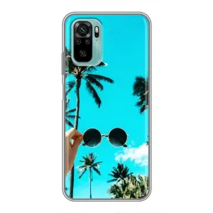 Силиконовый чехол с КАРТИНКАМИ лето для Xiaomi Redmi Note 10 5G (AlphaPrint) (Взгляд лето)