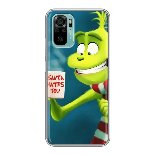 Чехол с принтом «Зеленый Гринч» для Xiaomi Redmi Note 10 5G Чехол с принтом «Зеленый Гринч» для Xiaomi Redmi Note 10 5G