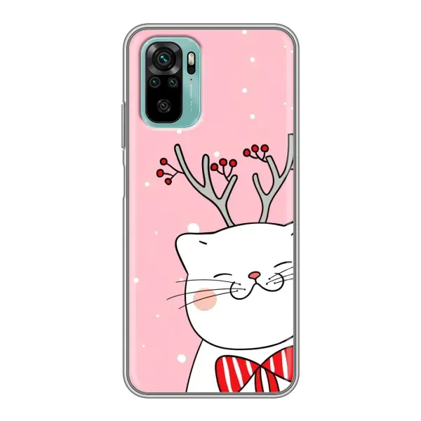 Чехол с принтом «Зимний кот» для Xiaomi Redmi Note 10 5G Чехол с принтом «Зимний кот» для Xiaomi Redmi Note 10 5G