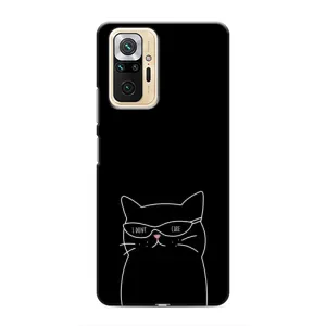 Чехол с рисунком кот на Xiaomi Redmi Note 10 Pro (Равнодушный кот)