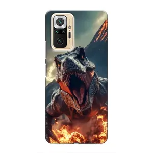 Чехол с принтом «Огненный динозавр» для Xiaomi Redmi Note 10 Pro