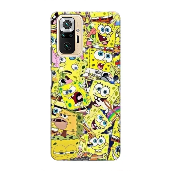 Чехол с принтом «Эмоции Спанч Боба» для Xiaomi Redmi Note 10 Pro