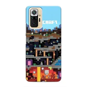 Чехол Майнкрафт на Xiaomi Redmi Note 10 Pro (AlphaPrint) Minecraft (фон Minecraft)